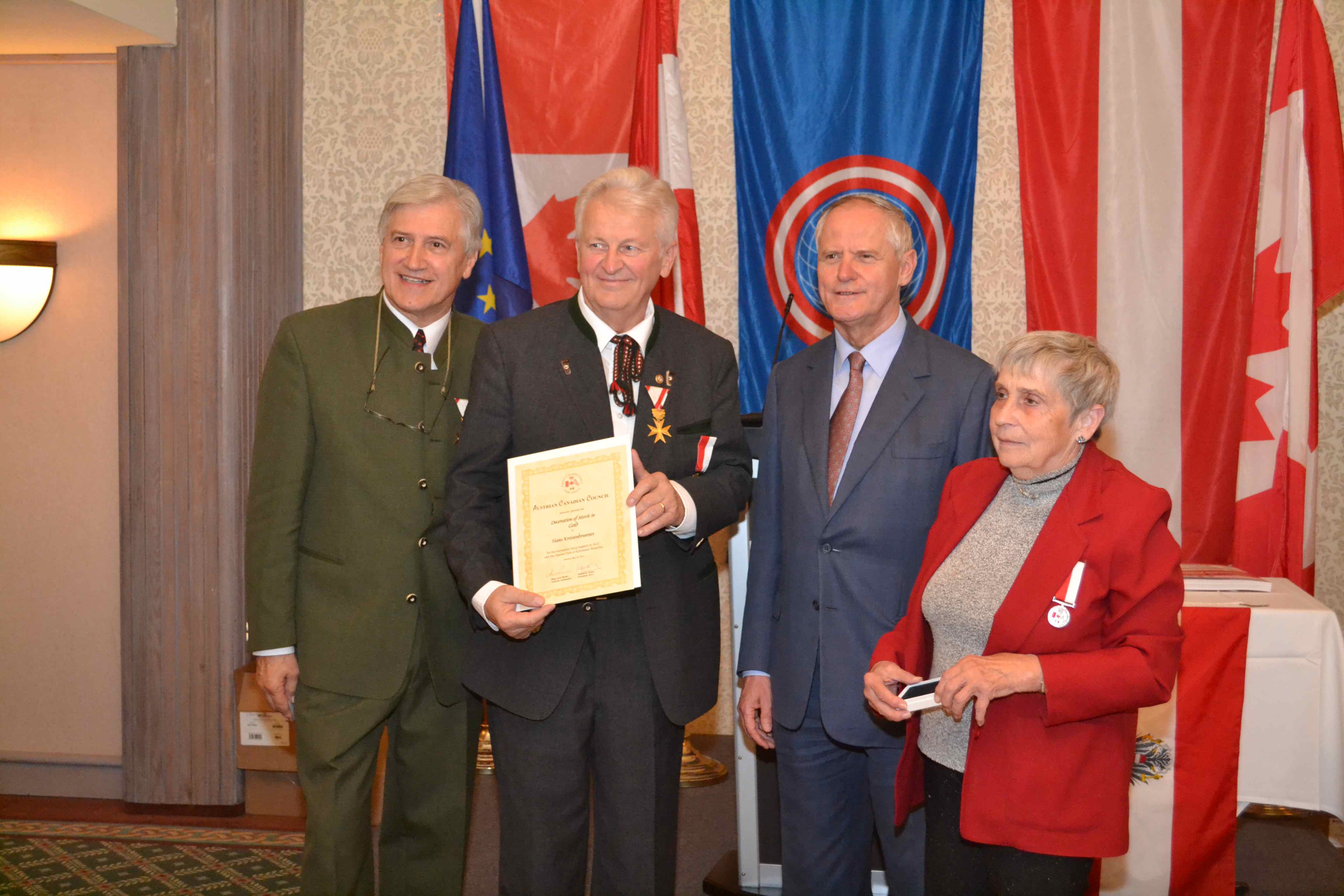 Awarding ACC Medal in Gold to Hans Kroisenbrunner Sr. Awarding ACC Medal in Gold to Hans Kroisenbrunner Sr.